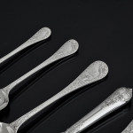 Rare set of Victorian hand-forged Paxton pattern silver cutlery for 12