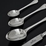 Rare set of Victorian hand-forged Paxton pattern silver cutlery for 12