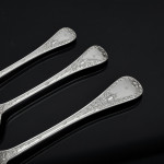 Rare set of Victorian hand-forged Paxton pattern silver cutlery for 12