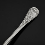 Rare set of Victorian hand-forged Paxton pattern silver cutlery for 12