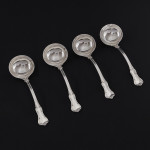 Set of Victorian hand-forged Prince's antique silver cutlery for 24 in canteen