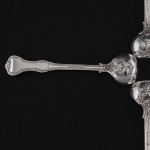 Set of Victorian hand-forged Prince's antique silver cutlery for 24 in canteen