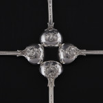Set of Victorian hand-forged Prince's antique silver cutlery for 24 in canteen