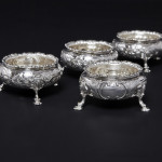 Set of Victorian hand-forged Prince's antique silver cutlery for 24 in canteen