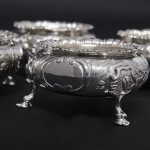 Set of Victorian hand-forged Prince's antique silver cutlery for 24 in canteen