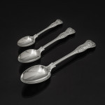 Rare set of hand-forged Princess No 2 silver cutlery for 12 in fitted canteen