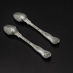 Rare set of hand-forged Princess No 2 silver cutlery for 12 in fitted canteen