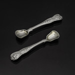Rare set of hand-forged Princess No 2 silver cutlery for 12 in fitted canteen