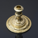 Pair of Victorian silver-gilt ship's candlesticks