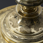 Pair of Victorian silver-gilt ship's candlesticks