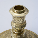 Pair of Victorian silver-gilt ship's candlesticks