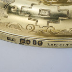 Pair of Victorian silver-gilt ship's candlesticks