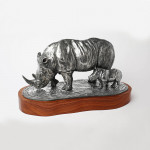 Grant Macdonald x Rosamond Lloyd: Silver Rhino Sculpture for Tusk Trust