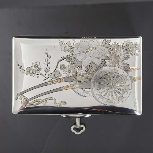 Japanese silver jewel box