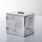 Handmade 3-drawer Japanese Meiji silver jewel box
