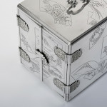 Handmade 3-drawer Japanese Meiji silver jewel box