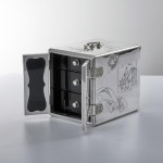 Handmade 3-drawer Japanese Meiji silver jewel box