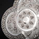 Antique Indian tri-form silver serving tray