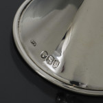 Victorian silver hunting horn clock