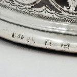 Pair of George III silver wine bottle coasters