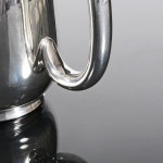Victorian pear-shaped silver pint mug