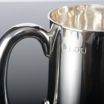 Classic antique silver pint mug