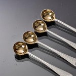 Set of antique Edwardian hand-forged 4-prong Rattail pattern silver cutlery for 24