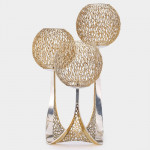 Mid-century sterling silver & silver-gilt silver candelabrum suite