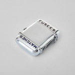 Large double-ended antique sterling silver pocket vesta match box