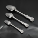 Set Queen's pattern sterling silver cutlery for 12 by George Adams