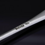 Set of 20th-century antique hand-forged 4-prong Rattail sterling silver cutlery for 12