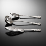 Set of early Victorian hand-forged King's Husk sterling silver cutlery for 12 in canteen