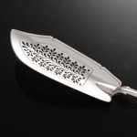 Set of early Victorian hand-forged King's Husk sterling silver cutlery for 12 in canteen