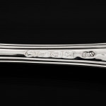 Set of Victorian hand-forged King's pattern sterling silver cutlery for 12