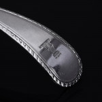 Set of hand-forged one-date-and-maker antique Featheredge pattern stering silver cutlery for 12