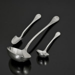 Rare set of Victorian hand-forged Paxton pattern sterling silver cutlery for 12