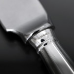 Set of hand-forged Victorian Rattail pattern sterling silver cutlery for 12