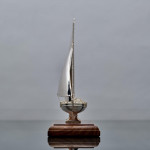 Bespoke: sterling silver yacht model