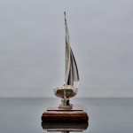 Bespoke: sterling silver yacht model