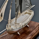 Bespoke: sterling silver yacht model