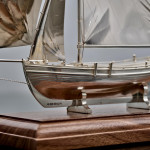 Bespoke: sterling silver yacht model