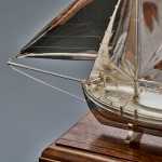 Bespoke: sterling silver yacht model