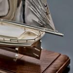 Bespoke: sterling silver yacht model