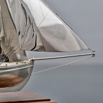 Bespoke: sterling silver yacht model