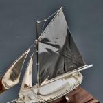 Bespoke: sterling silver yacht model