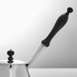 George III Scottish sterling silver brandy warmer & cover