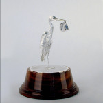 Bespoke: sterling silver stork & baby model