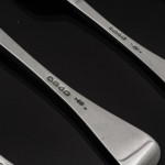 Set of Victorian hand-forged one-date-and-maker Old English Military Thread sterling silver cutlery for 12