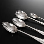 Canteen set of Ribbon Reed & Oakleaf sterling silver cutlery for 12