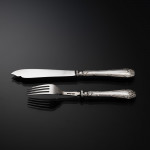 Canteen set of Ribbon Reed & Oakleaf sterling silver cutlery for 12